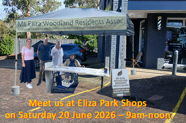 MEWRA marquee at shops with committee memebrs